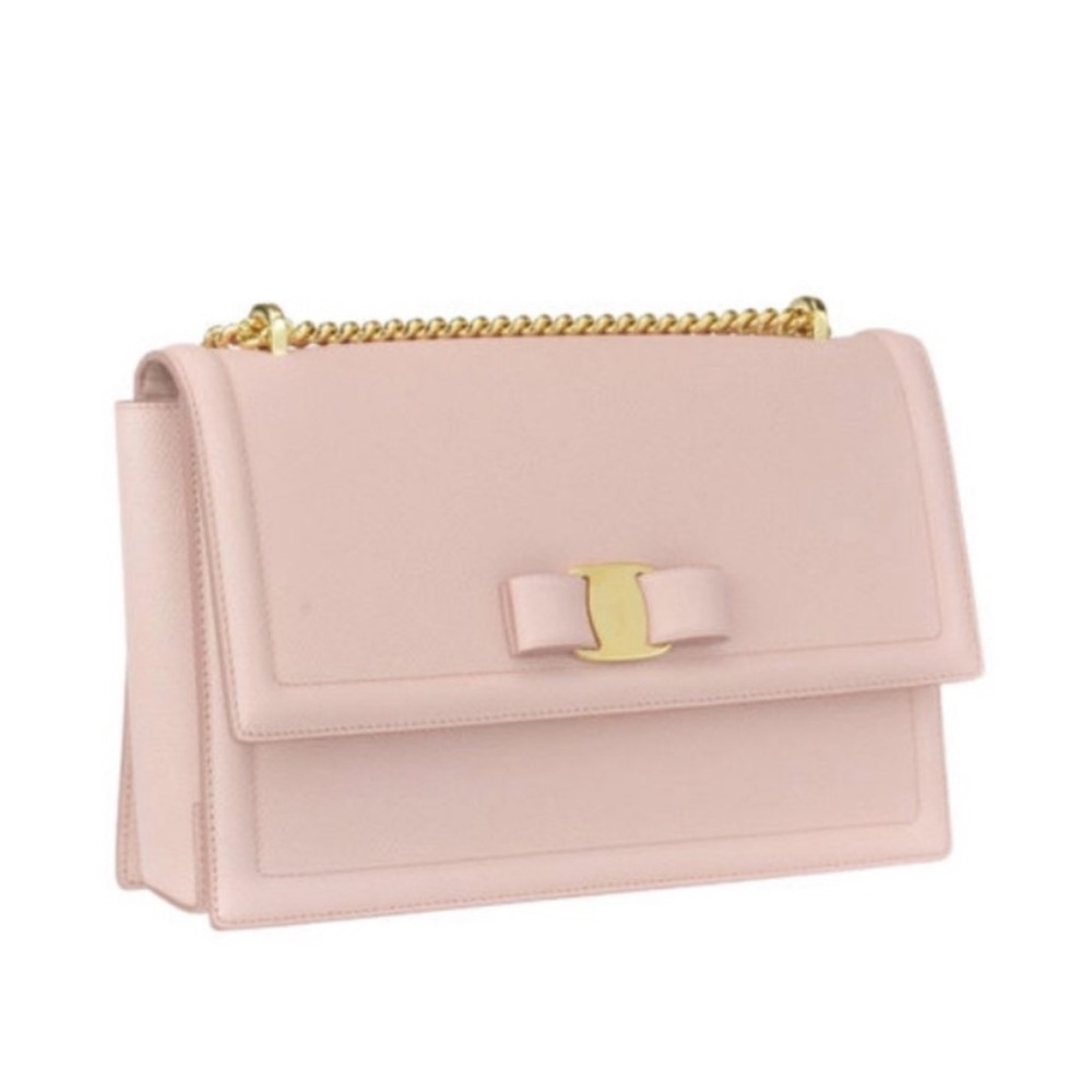 Salvatore Ferragamo Ginny Light Pink Leather Purse - Picture 4 of 16